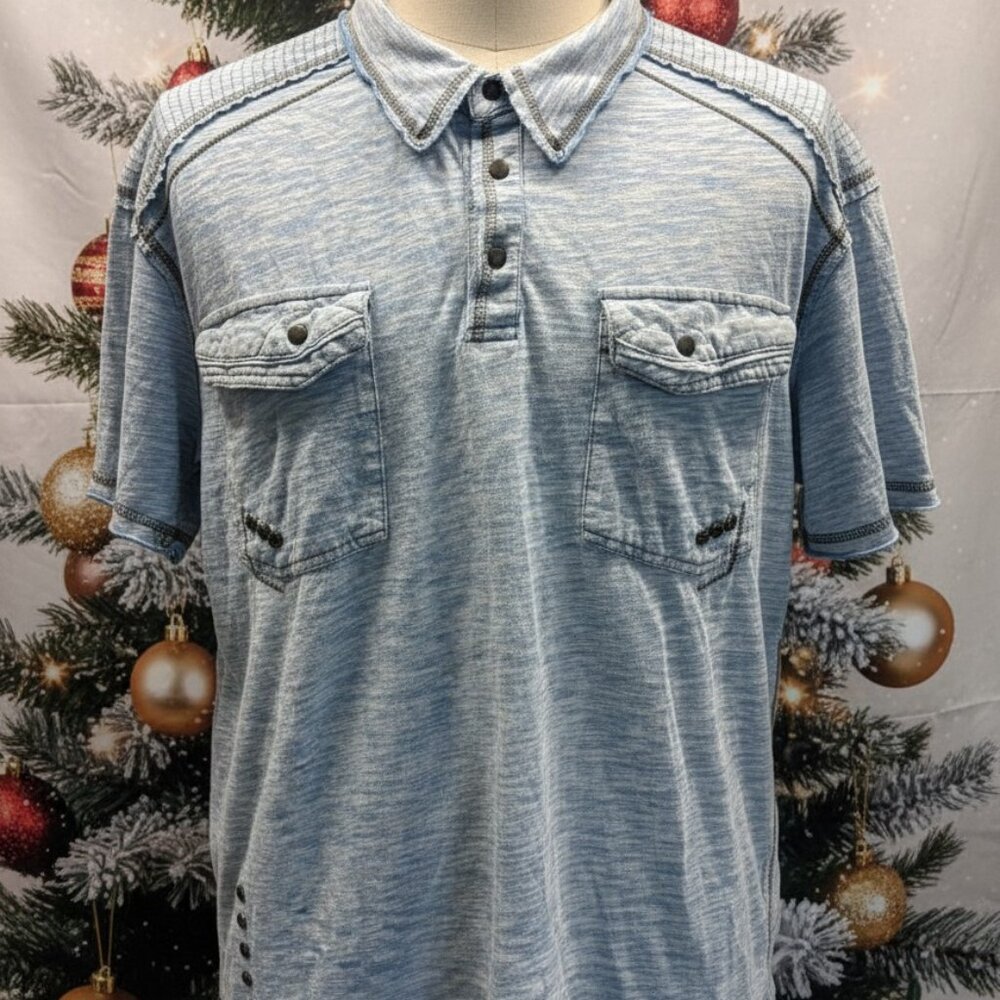 Buckle Black Label No 048 Heathered Polo Shirt